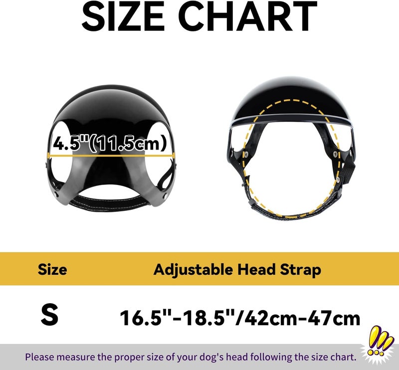 Billionchains Small Dog Helmet with Ear Holes - Adjustable, Lightweight, Hard Black Pet Helmet for Outdoor Activities/Motorcycle/Bike - Image 4
